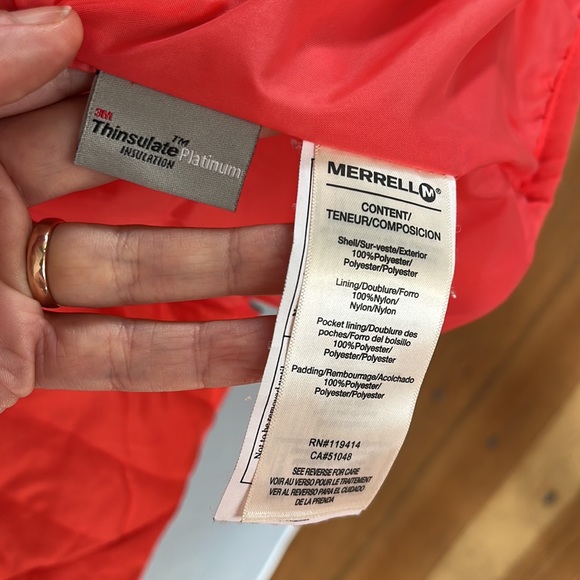 Merrell Inertia full zip Thinsulate puffer vest - bright cayenne / coral - Picture 4 of 6